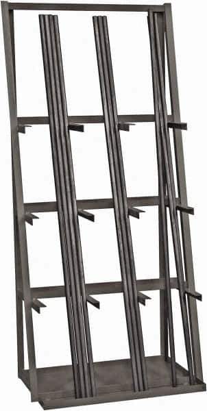Durham - 3 Bay, 3,000 Lb Capacity, Gray Vertical Bar Storage Rack - 36" Wide x 84" High x 24" Deep - Apex Tool & Supply