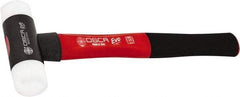 Osca - 8 oz Head 1-19/64" Face Diam Aluminum Soft Face Dead Blow Hammer with Tips - 12" OAL, Aluminum Alloy Handle with Rubber Grips - Apex Tool & Supply