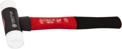 Osca - 13 oz Head 1-1/2" Face Diam Aluminum Soft Face Dead Blow Hammer with Tips - 12-39/64" OAL, Aluminum Alloy Handle with Rubber Grips - Apex Tool & Supply