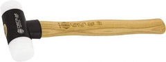Osca - 8 oz Head 1" Face Diam Aluminum Soft Face Dead Blow Hammer with Tips - 11" OAL, Hickory Handle - Apex Tool & Supply
