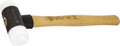Osca - 8 oz Head 1" Face Diam Iron Soft Face Dead Blow Hammer with Tips - 11" OAL, Hickory Handle - Apex Tool & Supply