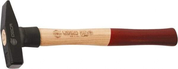 Osca - Machinist's Double Face Hammer - 14" OAL, 14" Long Wood Handle, 1.42" Face Diam - Apex Tool & Supply