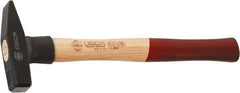 Osca - Machinist's Double Face Hammer - 14" OAL, 14" Long Wood Handle, 1.42" Face Diam - Apex Tool & Supply
