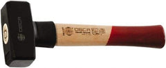 Osca - 3-19/64 Lb Head, 11" Long Sledge Hammer - Carbon Steel Head, 1.8" Face Diam, 4.3" Long Head, Wood Handle - Apex Tool & Supply