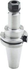 Parlec - 0.04" to 5/8" Capacity, 6" Projection, CAT40 Dual Contact Taper, ER25 Collet Chuck - 5/8" Shank Diam - Exact Industrial Supply