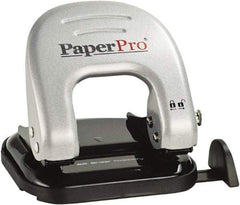 PaperPro - Paper Punches Type: 20 Sheet Manual Two Hole Punch Color: Black/Silver - Apex Tool & Supply