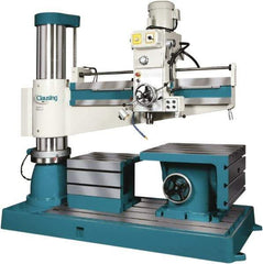 Clausing - 63" Swing, Geared Head Radial Arm Drill Press - 12 Speed, 5 hp, Three Phase - Apex Tool & Supply