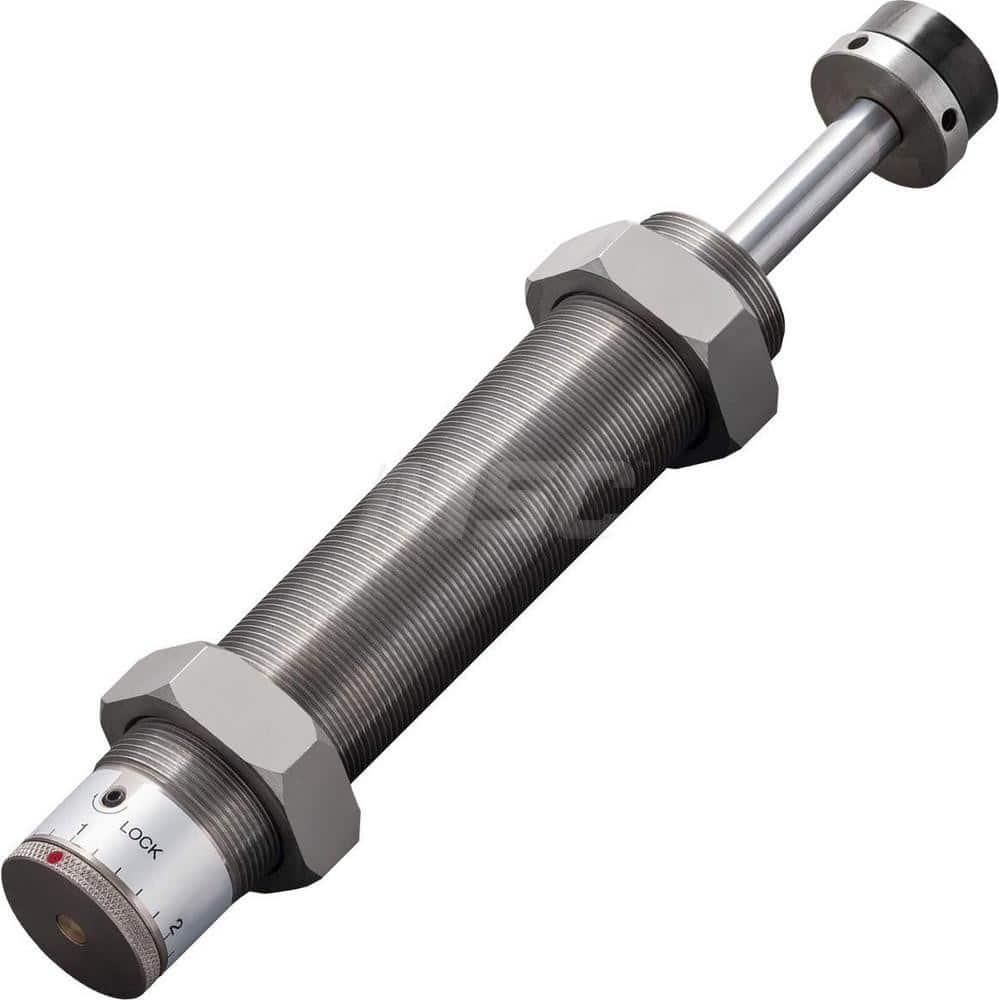 Standard-Duty Shock Absorber: 12 mm Rod Dia, 53.1 mm OD, 50 mm Stroke, M36 x 1.5 Thread 254.5 mm OAL, 68.6 lb Force