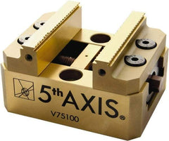 5th Axis - 3" Jaw Width, 56mm High x 4" Long x 3" Wide Vise - For Use with 5 Axis Workholding Systems - Apex Tool & Supply