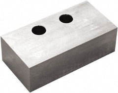 5th Axis - 6" Wide x 2" High x 2.95" Thick, Flat/No Step Vise Jaw - Soft, Steel, Manual Jaw, Compatible with V6105M Vises - Apex Tool & Supply