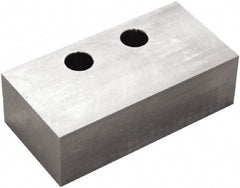 5th Axis - 6" Wide x 2" High x 2.95" Thick, Flat/No Step Vise Jaw - Soft, Aluminum, Manual Jaw, Compatible with V6105M Vises - Apex Tool & Supply