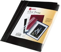 ACCO - 11" Long x 8" Wide Report Cover with Tang/Prong Binding - Black - Apex Tool & Supply