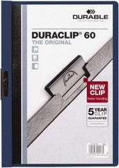 DURABLE - 11" Long x 8" Wide Report Cover - Dark Blue - Apex Tool & Supply
