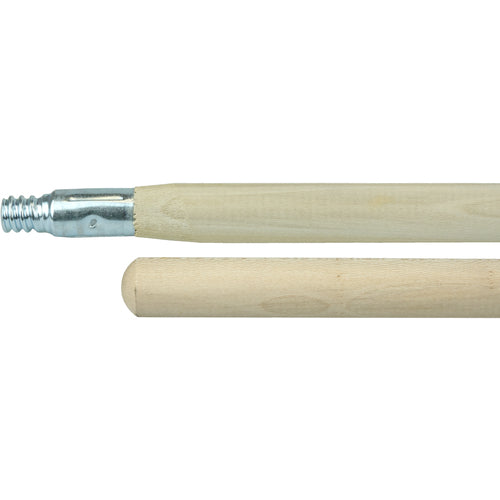60″ Hardwood Handle, Threaded Metal Tip, 1-1/8″ Diameter - Apex Tool & Supply
