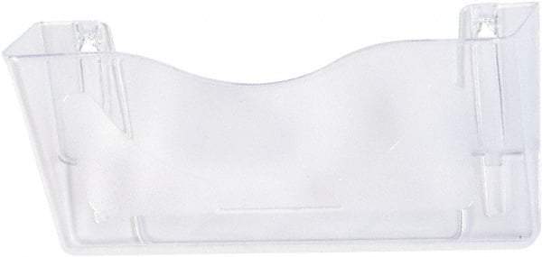 Deflect-o - 15" Wide x 6-5/8" High x 4" Deep Plastic Wall File - 1 Compartment, Clear, 14-3/4" Wide x 6-1/4" High x 3-3/4" Deep Compartment - Apex Tool & Supply