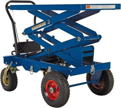 Vestil - 600 Lb Capacity Manual Scissor Elevating Cart - 20-1/2" Platform Length x 40" Platform Width - Apex Tool & Supply