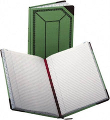 Boorum & Pease - 300 Sheet, 7-5/8 x 12-1/2", Record/Account Book - Green & Red - Apex Tool & Supply
