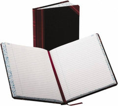Boorum & Pease - 300 Sheet, 7-5/8 x 9-5/8", Record/Account Book - Black & Red - Apex Tool & Supply