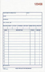 Adams Business Forms - 50 Sheet, 4-3/16 x 7-3/16", Sales Order Book - White - Apex Tool & Supply