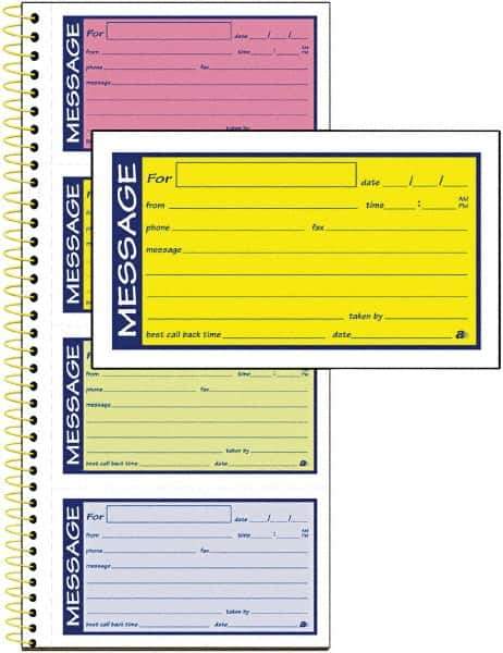 AT-A-GLANCE - 200 Sheet, 5-1/4 x 11", Call Book - Lime - Apex Tool & Supply