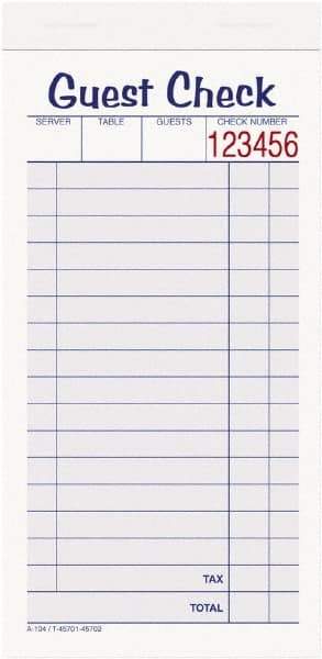 Adams Business Forms - 50 Sheet, 6-7/8 x 3-3/8", Guest Book - White & Canary - Apex Tool & Supply