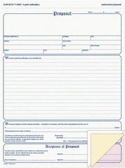 Adams Business Forms - 50 Sheet, 8-1/2 x 11-7/16", Sales Order Book - White, Canary & Pink - Apex Tool & Supply