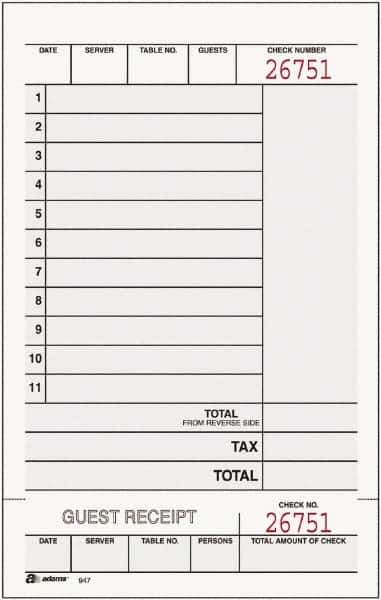 Adams Business Forms - 250 Sheet, 7-1/4 x 4-1/4", Guest Book - White - Apex Tool & Supply