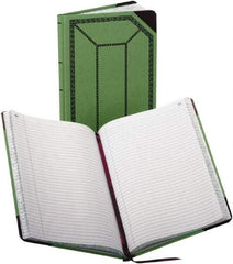 Boorum & Pease - 150 Sheet, 7-5/8 x 12-1/2", Record/Account Book - Green & Red - Apex Tool & Supply