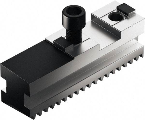 Schunk - 10" Max Chuck Diam Compatibility, Case Hardened Steel Serrated Hard Lathe Master Jaws - 0 Steps - Apex Tool & Supply