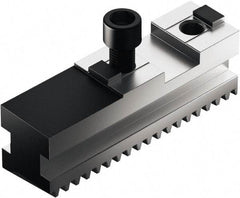 Schunk - 10" Max Chuck Diam Compatibility, Case Hardened Steel Serrated Hard Lathe Master Jaws - 0 Steps - Apex Tool & Supply