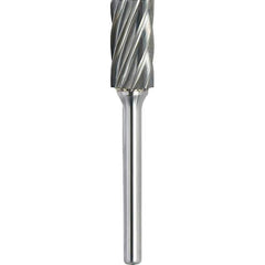 Made in USA - 5/16" Cut Diam, 1/4" Shank Diam, Cylinder Head Aluma Cut Burr - Carbide, 3/4" LOC, 2-1/2" OAL - Apex Tool & Supply