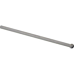 Made in USA - 1/4" Cut Diam, 1/4" Shank Diam, Ball Head Single Cut Burr - Carbide, 7/32" LOC, 6" OAL - Apex Tool & Supply