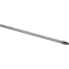 Made in USA - 8mm Cut Diam, 0.2362" Shank Diam, Flame Head Single Cut Burr - Carbide, 19mm LOC, 169mm OAL - Apex Tool & Supply