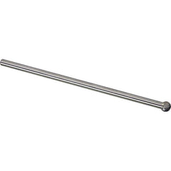 Made in USA - 1/4" Cut Diam, 1/4" Shank Diam, Ball Head Single Cut Burr - Carbide, 7/32" LOC, 6-3/4" OAL - Apex Tool & Supply