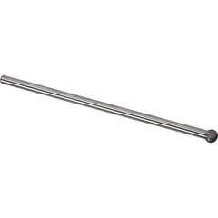 Made in USA - 1/4" Cut Diam, 1/4" Shank Diam, Ball Head Single Cut Burr - Carbide, 7/32" LOC, 6-3/4" OAL - Apex Tool & Supply