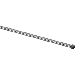 Made in USA - 3/8" Cut Diam, 1/4" Shank Diam, Ball Head Single Cut Burr - Carbide, 5/16" LOC, 6-3/8" OAL - Apex Tool & Supply