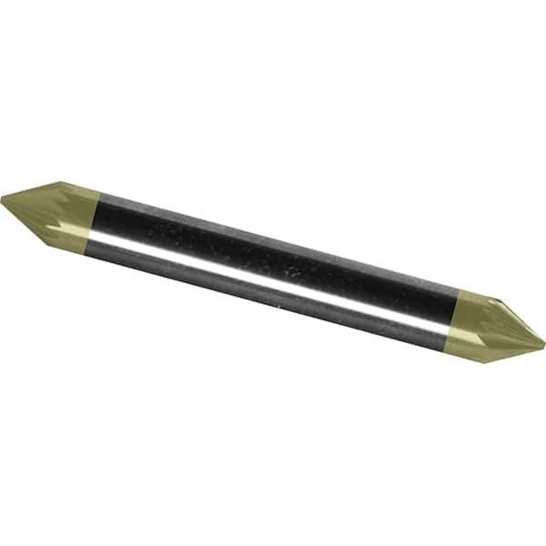 Made in USA - 1/4" Cut Diam, 1/4" Shank Diam, Cone Head Aluma Cut Burr - Carbide, 3/16" LOC, 2" OAL - Apex Tool & Supply