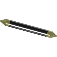 Made in USA - 1/4" Cut Diam, 1/4" Shank Diam, Cone Head Aluma Cut Burr - Carbide, 3/16" LOC, 2" OAL - Apex Tool & Supply