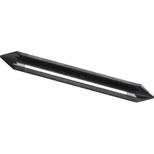 Made in USA - 1/4" Cut Diam, 1/4" Shank Diam, Cone Head Double Cut Burr - Carbide, 3/16" LOC, 2" OAL - Apex Tool & Supply