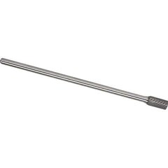 Made in USA - 6mm Cut Diam, 0.2362" Shank Diam, Cylinder Head Chipbreaker Cut Burr - Carbide, 16mm LOC, 162mm OAL - Apex Tool & Supply