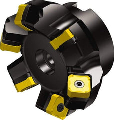 Sandvik Coromant - 250mm Cut Diam, 60mm Arbor Hole, 6mm Max Depth of Cut, 45° Indexable Chamfer & Angle Face Mill - 14 Inserts, 345R-13T5 Insert, Right Hand Cut, Series CoroMill 345 - Apex Tool & Supply