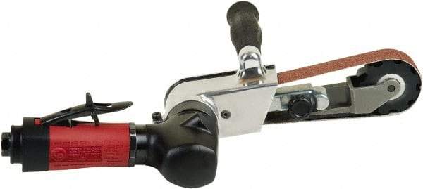 Chicago Pneumatic - 1 x 18 Inch, 22,000 RPM Air Belt Sander - 0.75 Hp, 1/4 Inch Inlet, 7.95 CFM Air Consumption, Rear Exhaust - Apex Tool & Supply
