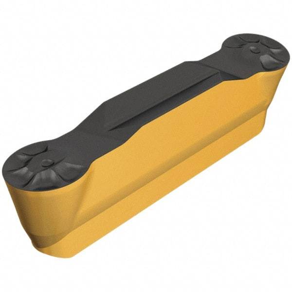 Iscar - 5025GRIP Y Grade IC830, 5mm Cutting Width Carbide Grooving Insert - 2.5mm Max Depth of Cut, Neutral, 2.5mm Corner Radius, TiAlN Finish - Apex Tool & Supply