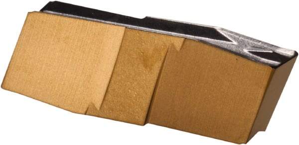 Iscar - 300020GIP E Grade IC830, 3mm Cutting Width Carbide Grooving Insert - 1.8mm Max Depth of Cut, Neutral, 0.2mm Corner Radius, TiAlN Finish - Apex Tool & Supply
