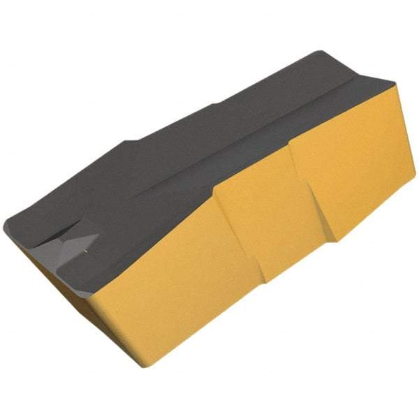 Iscar - 400040GIP E Grade IC830, 4mm Cutting Width Carbide Grooving Insert - 2.4mm Max Depth of Cut, Neutral, 0.4mm Corner Radius, TiAlN Finish - Apex Tool & Supply