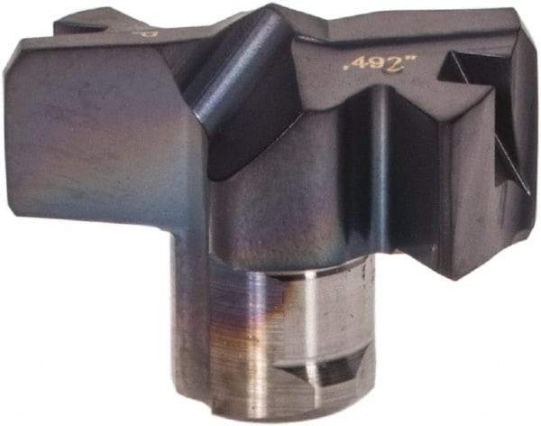 Iscar - Series FCP, 0.492" Diam Grade IC908 Replaceable Drill Tip - Carbide, TiAlN Finish, 12 Seat Size, Through Coolant - Apex Tool & Supply