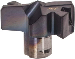 Iscar - Series FCP, 0.492" Diam Grade IC908 Replaceable Drill Tip - Carbide, TiAlN Finish, 12 Seat Size, Through Coolant - Apex Tool & Supply