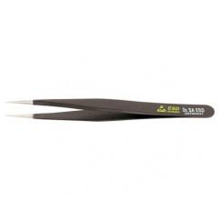 3C SA FINE ROUNDED SHORTER TWEEZERS - Apex Tool & Supply