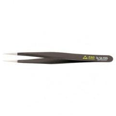 3C SA FINE ROUNDED SHORTER TWEEZERS - Apex Tool & Supply