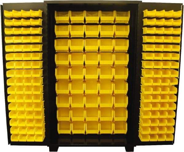Jamco - 173 Bin Storage Cabinet - Steel, 48" Wide x 24" Deep x 78" High, Black - Apex Tool & Supply